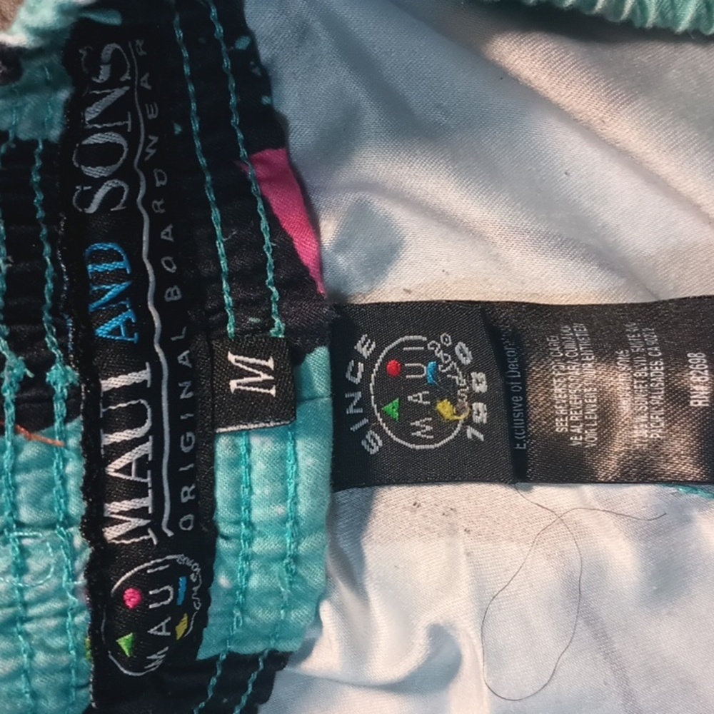 Vintage Retro-style swim trunks Maui and Sons 80s 90s - Picture 2 of 8